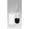 image:imageiDesign Compact Toilet Brush and Holder for Bathroom WhiteChrome  For Bathroom Shower Compact1 Count Pack of 1