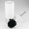 image:imageiDesign Compact Toilet Brush and Holder for Bathroom WhiteChrome  For Bathroom Shower Compact1 Count Pack of 1