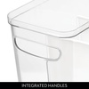 image:imageiDesign Crisp Divided Organizer Bin with Handles 6 x 8 x 14 ClearMatte WhitePack of 1