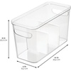 image:imageiDesign Crisp Divided Organizer Bin with Handles 6 x 8 x 14 ClearMatte WhitePack of 1