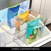 image:imageiDesign Crisp Divided Organizer Bin with Handles 6 x 8 x 14 ClearMatte WhitePack of 1
