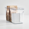 image:imageiDesign Crisp Divided Organizer Bin with Handles 6 x 8 x 14 ClearMatte WhitePack of 1