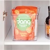 image:imageiDesign Crisp Divided Organizer Bin with Handles 6 x 8 x 14 ClearMatte WhitePack of 4