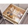image:imageiDesign Crisp Divided Organizer Bin with Handles 6 x 8 x 14 ClearMatte WhitePack of 4