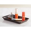 image:imageiDesign Decorative Countertop Vanity Tray Organizer for Bathroom Bedroom Closet Entryway Set of 2 97 x 63 x 1 BronzeSet of 2
