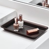 image:imageiDesign Decorative Countertop Vanity Tray Organizer for Bathroom Bedroom Closet Entryway Set of 2 97 x 63 x 1 BronzeSet of 2