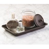 image:imageiDesign Decorative Countertop Vanity Tray Organizer for Bathroom Bedroom Closet Entryway Set of 2 97 x 63 x 1 BronzeSet of 4