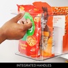 image:imageiDesign Divided Pantry Organizer Bin Set of 2 ClearMatte White  Kitchen StoragePack of 2