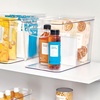 image:imageiDesign Divided Pantry Organizer Bin Set of 2 ClearMatte White  Kitchen StoragePack of 2