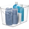 image:imageiDesign Divided Pantry Organizer Bin Set of 2 ClearMatte White  Kitchen StoragePack of 2