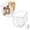 image:imageiDesign Divided Pantry Organizer Bin Set of 2 ClearMatte White  Kitchen StoragePack of 2