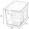 image:imageiDesign Divided Pantry Organizer Bin Set of 2 ClearMatte White  Kitchen StoragePack of 2
