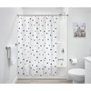 image:imageiDesign Dots PEVA Shower Curtain BlackFrost 72 x 72  Water Resistant 12 Rust Resistant Metal Grommets For Shower or Tub Master and Guest BathroomBlackFrost