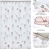 image:imageiDesign Dots PEVA Shower Curtain BlackFrost 72 x 72  Water Resistant 12 Rust Resistant Metal Grommets For Shower or Tub Master and Guest BathroomFlowersFrost