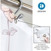image:imageiDesign Dots PEVA Shower Curtain BlackFrost 72 x 72  Water Resistant 12 Rust Resistant Metal Grommets For Shower or Tub Master and Guest BathroomFlowersFrost