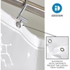 image:imageiDesign Dots PEVA Shower Curtain BlackFrost 72 x 72  Water Resistant 12 Rust Resistant Metal Grommets For Shower or Tub Master and Guest BathroomWhiteFrost