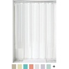 image:imageiDesign EVA Plastic Shower Curtain Liner Mold and Mildew Resistant Plastic Shower Curtain for use Alone or With Fabric Curtain 54 x 78 Inches Frost  54 x 78 12 Metal GrommetsWhite