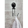 image:imageiDesign Everett Metal Push Lock Suction Shower Caddy Extra Space for Shampoo Conditioner and Soap with Hooks for Razors Towels Loofahs and More 111 x 49 x 654 Matte BlackDouble Hook