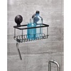 image:imageiDesign Everett Metal Push Lock Suction Shower Caddy Extra Space for Shampoo Conditioner and Soap with Hooks for Razors Towels Loofahs and More 91 x 453 x 363 Matte BlackMatte Black