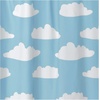 image:imageiDesign Fabric Shower Curtain with Cloud Pattern WaterResistant Shower Curtain for Kids Teenagers College Dorm Bathrooms 72 x 72 Gray and WhiteBlue