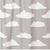 image:imageiDesign Fabric Shower Curtain with Cloud Pattern WaterResistant Shower Curtain for Kids Teenagers College Dorm Bathrooms 72 x 72 Gray and WhiteGrey