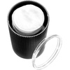 image:imageiDesign Fluted Plastic Bathroom Countertop or Vanity StorageSet of 2WhiteClear CanisterBlackClear