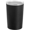 image:imageiDesign Fluted Plastic Bathroom Countertop or Vanity StorageSet of 2WhiteClear CanisterBlackClear