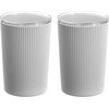 image:imageiDesign Fluted Plastic Bathroom Countertop or Vanity StorageSet of 2WhiteClear CanisterGrayClear