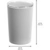 image:imageiDesign Fluted Plastic Bathroom Countertop or Vanity StorageSet of 2WhiteClear CanisterGrayClear