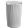 image:imageiDesign Fluted Plastic Bathroom Countertop or Vanity StorageSet of 2WhiteClear CanisterGrayClear