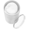 image:imageiDesign Fluted Plastic Bathroom Countertop or Vanity StorageSet of 2WhiteClear CanisterWhiteClear