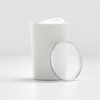 image:imageiDesign Fluted Plastic Bathroom Countertop or Vanity StorageSet of 2WhiteClear CanisterWhiteClear