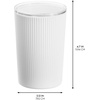 image:imageiDesign Fluted Plastic Bathroom Countertop or Vanity StorageSet of 2WhiteClear CanisterWhiteClear