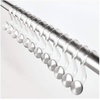 image:imageiDesign Forma Mini Shower Curtain Hooks  Set of 12 Brushed Stainless  For Bathroom Smooth Gliding DurableBrushed Stainless Steel