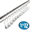 image:imageiDesign Forma Mini Shower Curtain Hooks  Set of 12 Brushed Stainless  For Bathroom Smooth Gliding DurableBrushed Stainless Steel