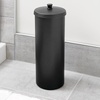 image:imageiDesign Freestanding Bathroom Toilet Paper Storage Holder with Lid Bronze  For 3 Extra RollsBlack