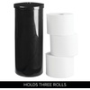 image:imageiDesign Freestanding Bathroom Toilet Paper Storage Holder with Lid Bronze  For 3 Extra RollsBlack
