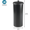 image:imageiDesign Freestanding Bathroom Toilet Paper Storage Holder with Lid Bronze  For 3 Extra RollsBlack
