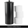 image:imageiDesign Freestanding Bathroom Toilet Paper Storage Holder with Lid Bronze  For 3 Extra RollsBlack