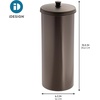 image:imageiDesign Freestanding Bathroom Toilet Paper Storage Holder with Lid Bronze  For 3 Extra RollsBronze