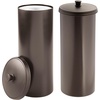 image:imageiDesign Freestanding Bathroom Toilet Paper Storage Holder with Lid Bronze  For 3 Extra RollsBronze