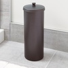 image:imageiDesign Freestanding Bathroom Toilet Paper Storage Holder with Lid Bronze  For 3 Extra RollsBronze
