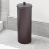 image:imageiDesign Freestanding Bathroom Toilet Paper Storage Holder with Lid Bronze  For 3 Extra RollsBronze