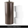 image:imageiDesign Freestanding Bathroom Toilet Paper Storage Holder with Lid Bronze  For 3 Extra RollsBronze