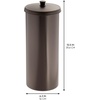 image:imageiDesign Freestanding Bathroom Toilet Paper Storage Holder with Lid Bronze  For 3 Extra RollsBronze
