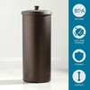 image:imageiDesign Freestanding Bathroom Toilet Paper Storage Holder with Lid Bronze  For 3 Extra RollsBronze