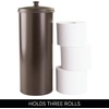 image:imageiDesign Freestanding Bathroom Toilet Paper Storage Holder with Lid Bronze  For 3 Extra RollsBronze
