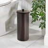 image:imageiDesign Freestanding Bathroom Toilet Paper Storage Holder with Lid Bronze  For 3 Extra RollsBronze