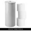 image:imageiDesign Freestanding Bathroom Toilet Paper Storage Holder with Lid Bronze  For 3 Extra RollsGray