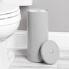 image:imageiDesign Freestanding Bathroom Toilet Paper Storage Holder with Lid Bronze  For 3 Extra RollsGray
